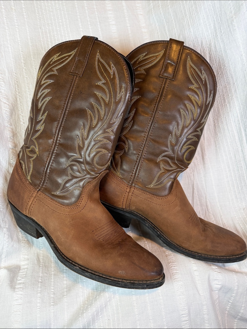 Laredo Vegan Women’s 9 Western Embroidered Cowboy Boots Lea Vamp Fox Cowgirl